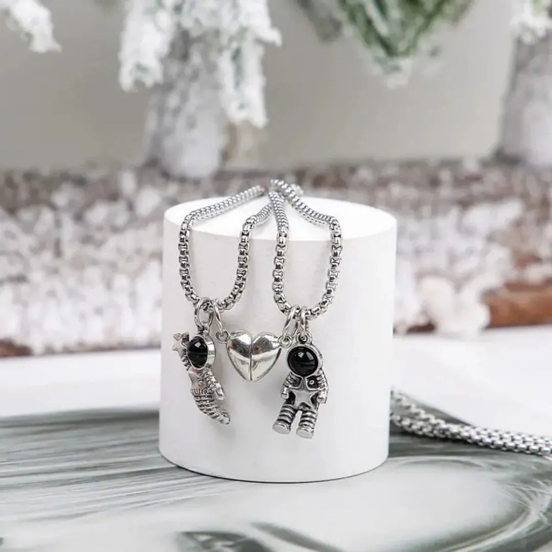 Collar Duo de Astronauta para parejas