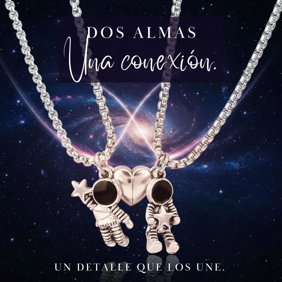 Collar Duo de Astronauta para parejas
