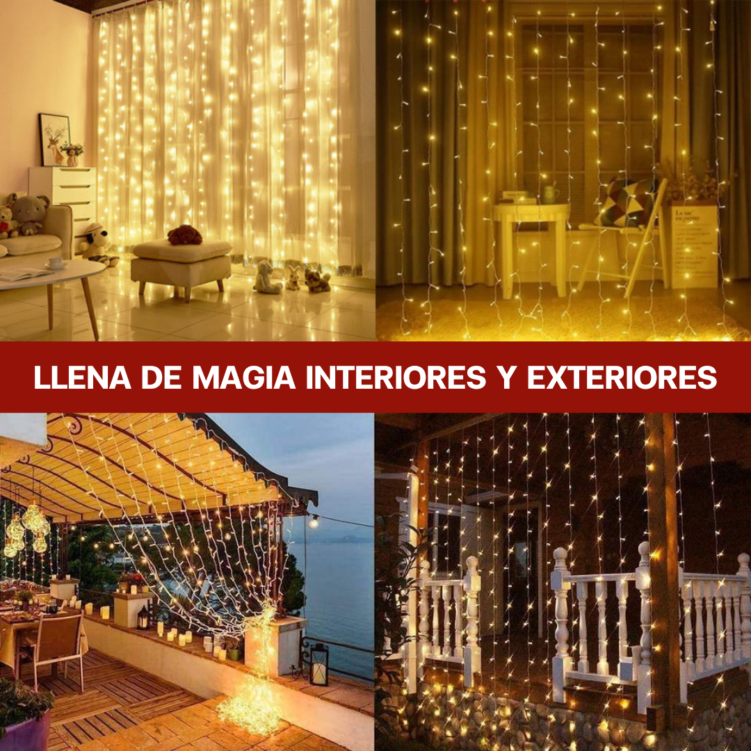CORTINA DE LUZ LED NAVIDEÑA
