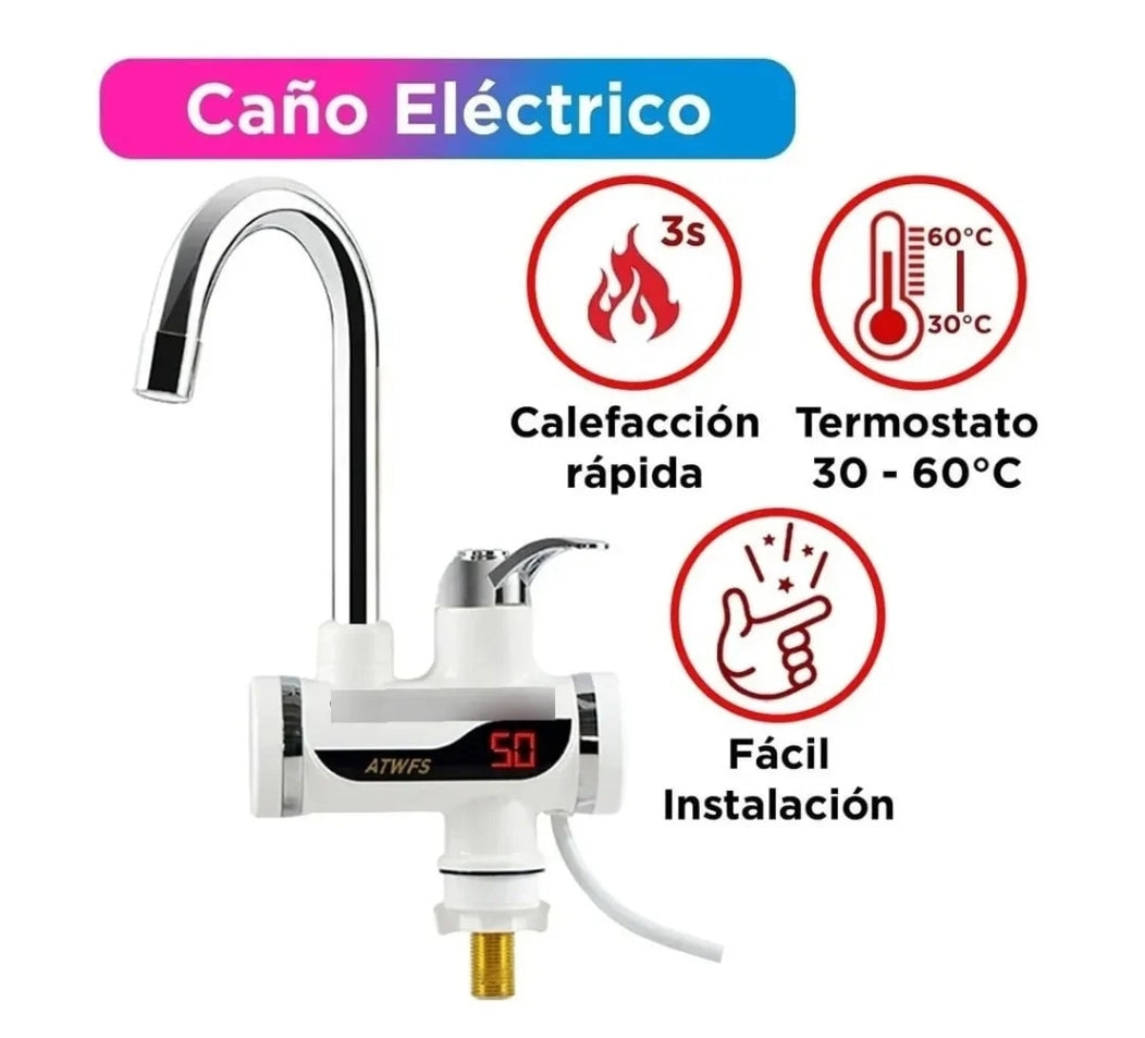 GRIFO ELECTRICO CALENTADOR DE AGUA