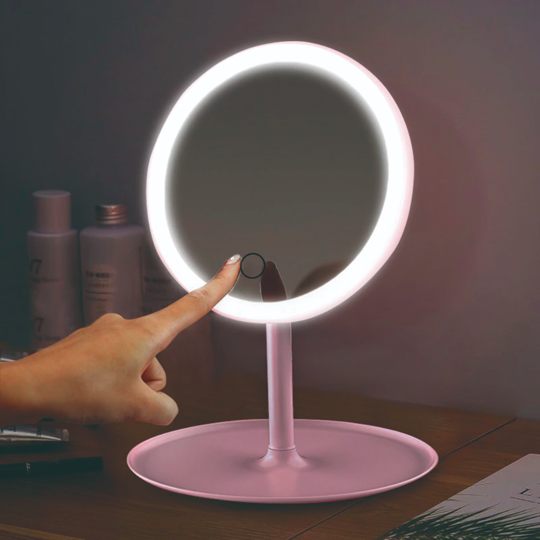 🎀 Espejo De Maquillaje Con Luz Led Táctil 🎀