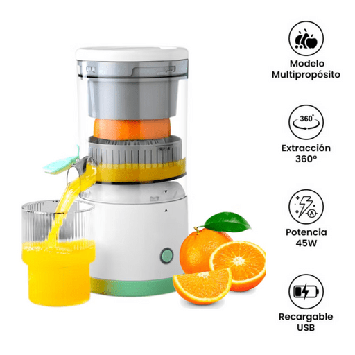 Exprimidor de frutas portátil y recargable