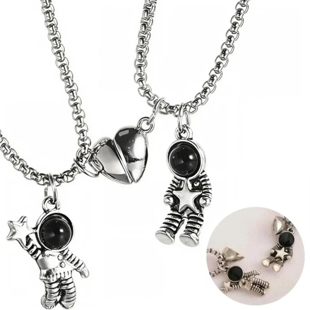Collar Duo de Astronauta para parejas