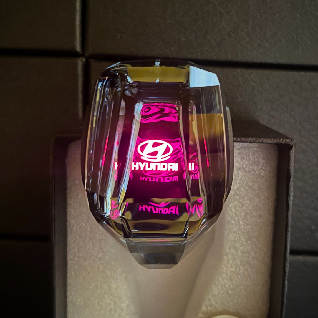 Perilla de cristal con luz led