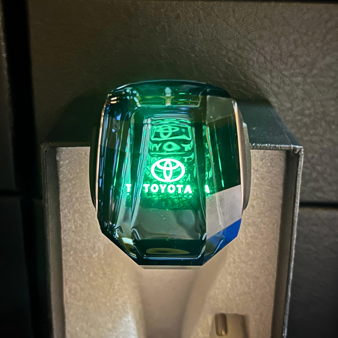 Perilla de cristal con luz led
