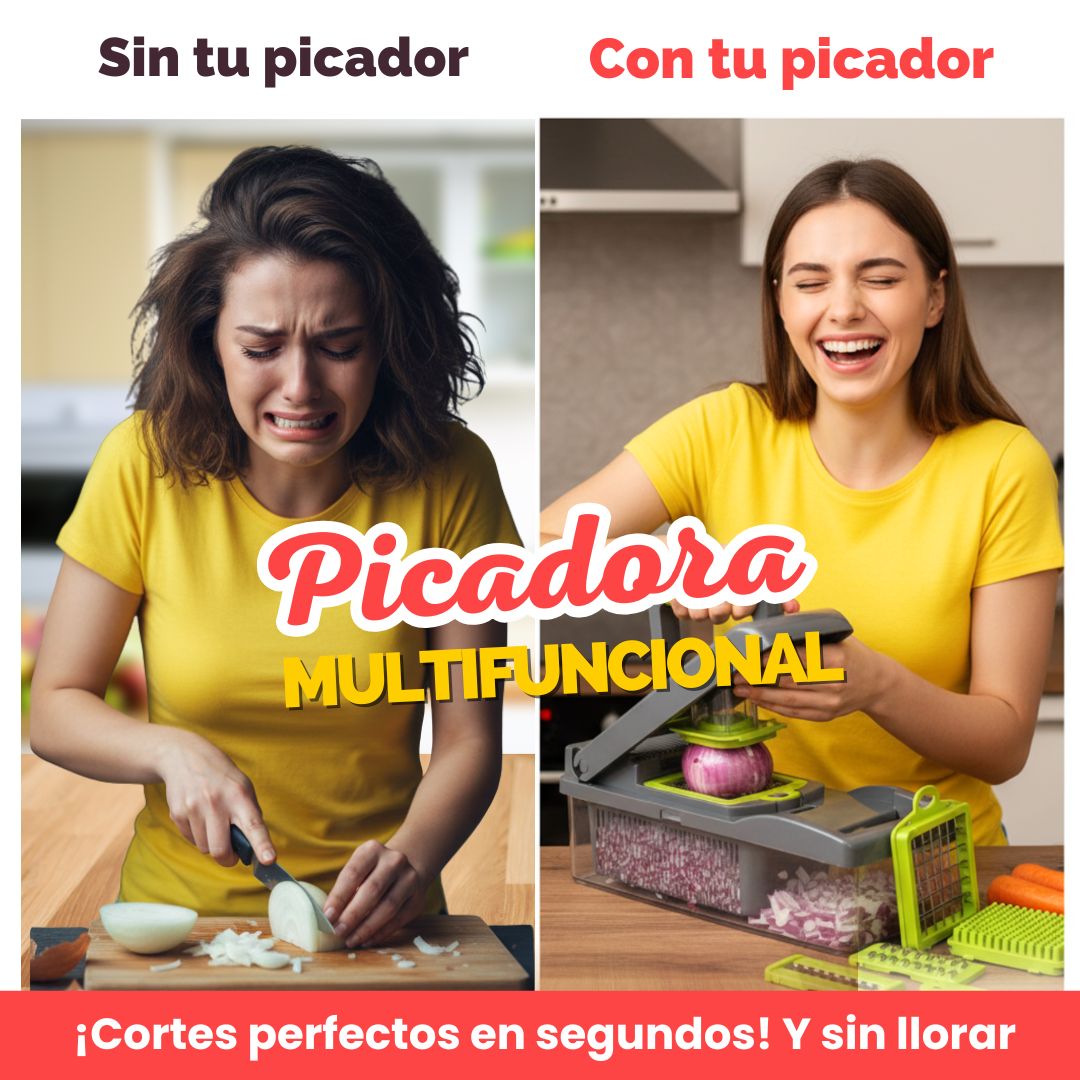 Picador multifunción: ¡Corta, rebana y ralla!