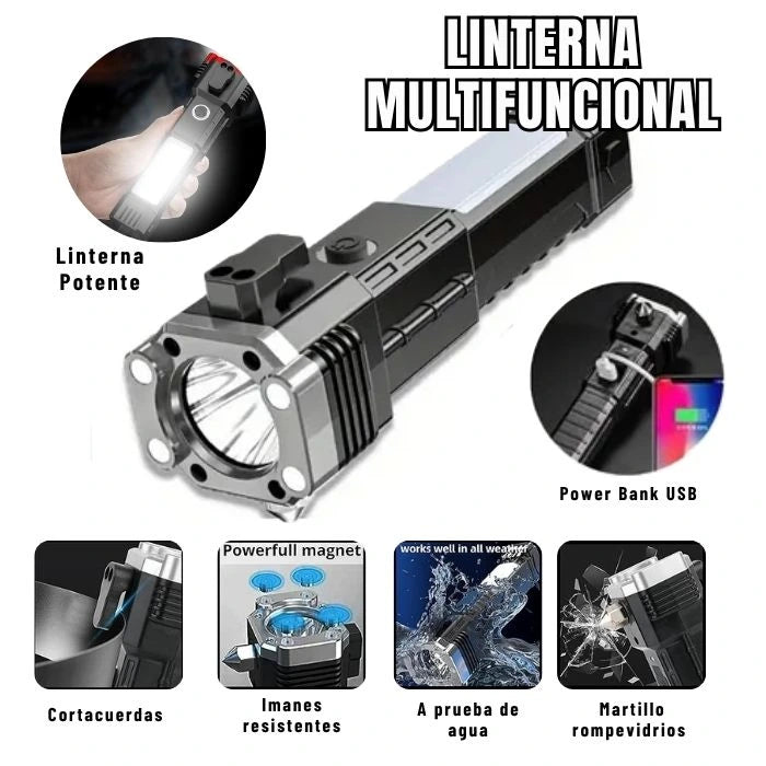 **** KIT PROTECCIÓN 360 **** 2 FOCOS SOLARES + 1 LINTERNA APRUEBA DE TODO